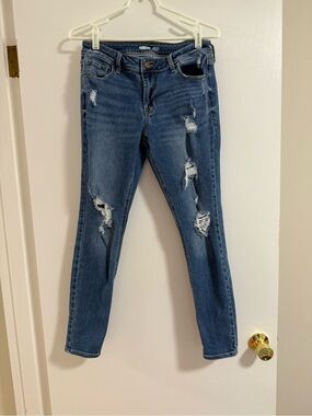 Old Navy Ripped Medium Blue Women's Skinny Jeans